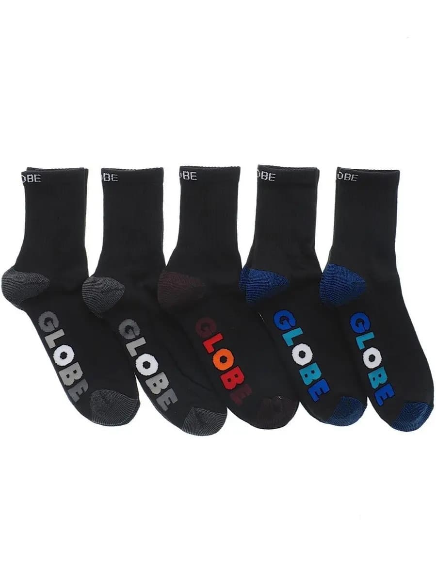 GLOBE Chaussettes Montantes Enfant à Rayures Multi Noir Assorti