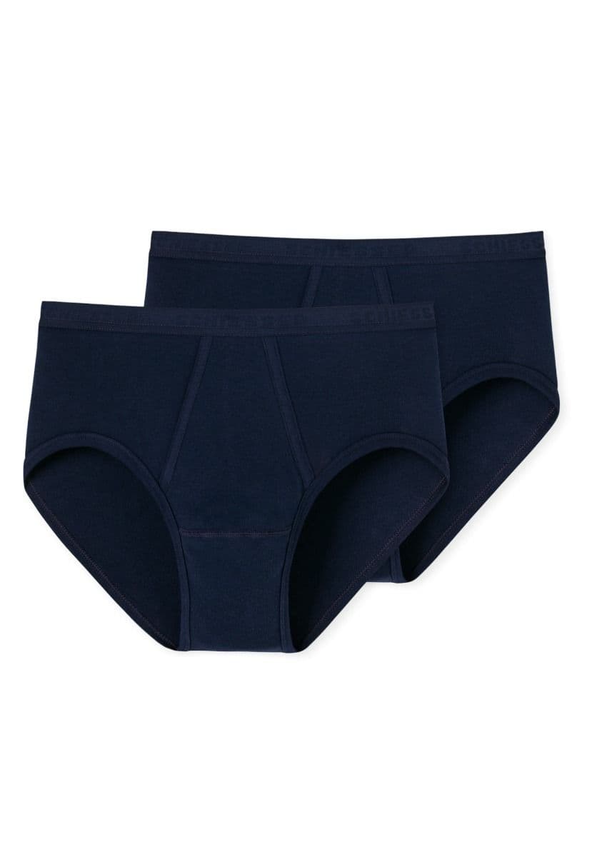 Schiesser sportslip met sluiting  2 pack  005136 Slip -  Navy - Maat 9/3XL