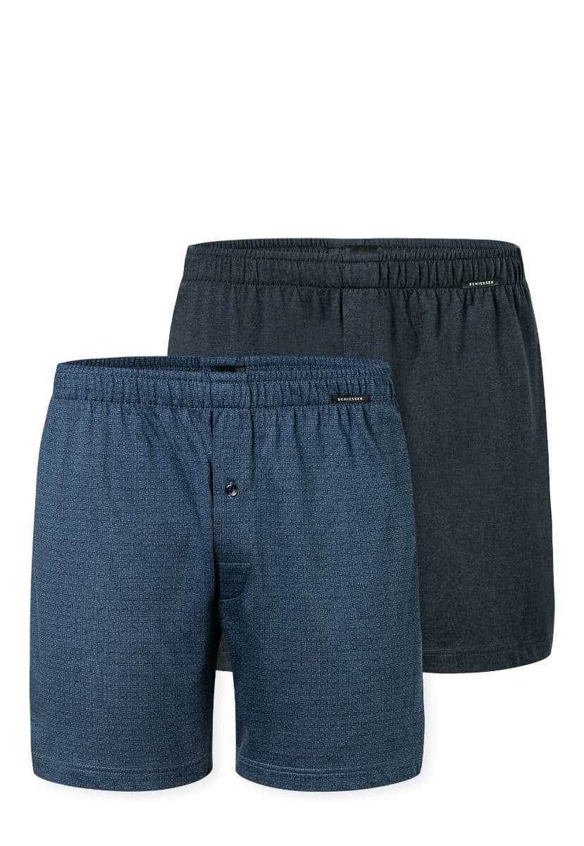 Schiesser Heren boxershorts wijd 2 pack 182427 910 sortiert 4 Boxershorts -  sortiert  - Maat 7/XL