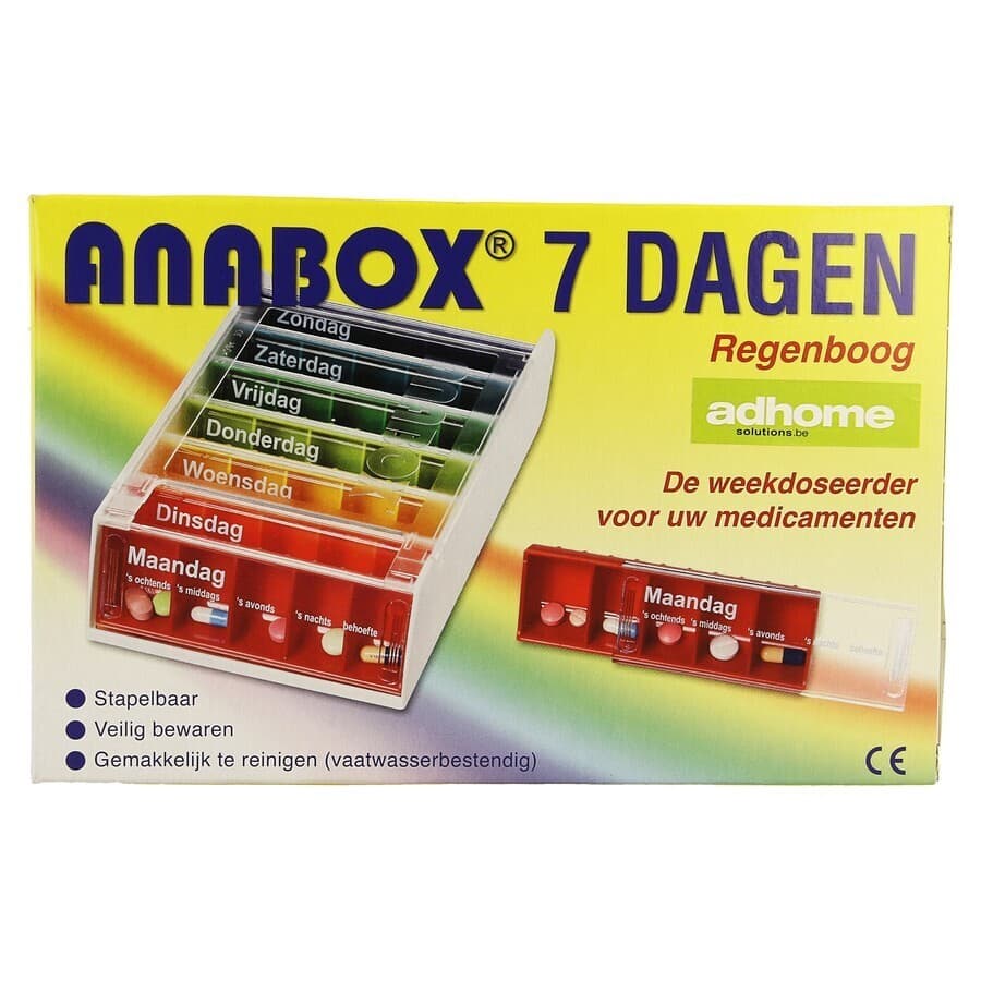 Boite Medicaments Anabox 7 X 5 Rainbow NL