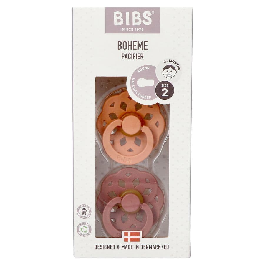 Bibs 2 Fopspeen Boheme Duo Peach/woodchuck 2