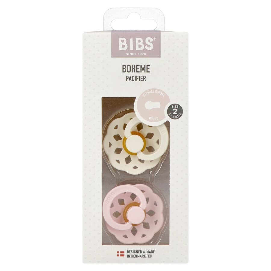 Bibs 2 Sucette Boheme Duo Ivory&blossom