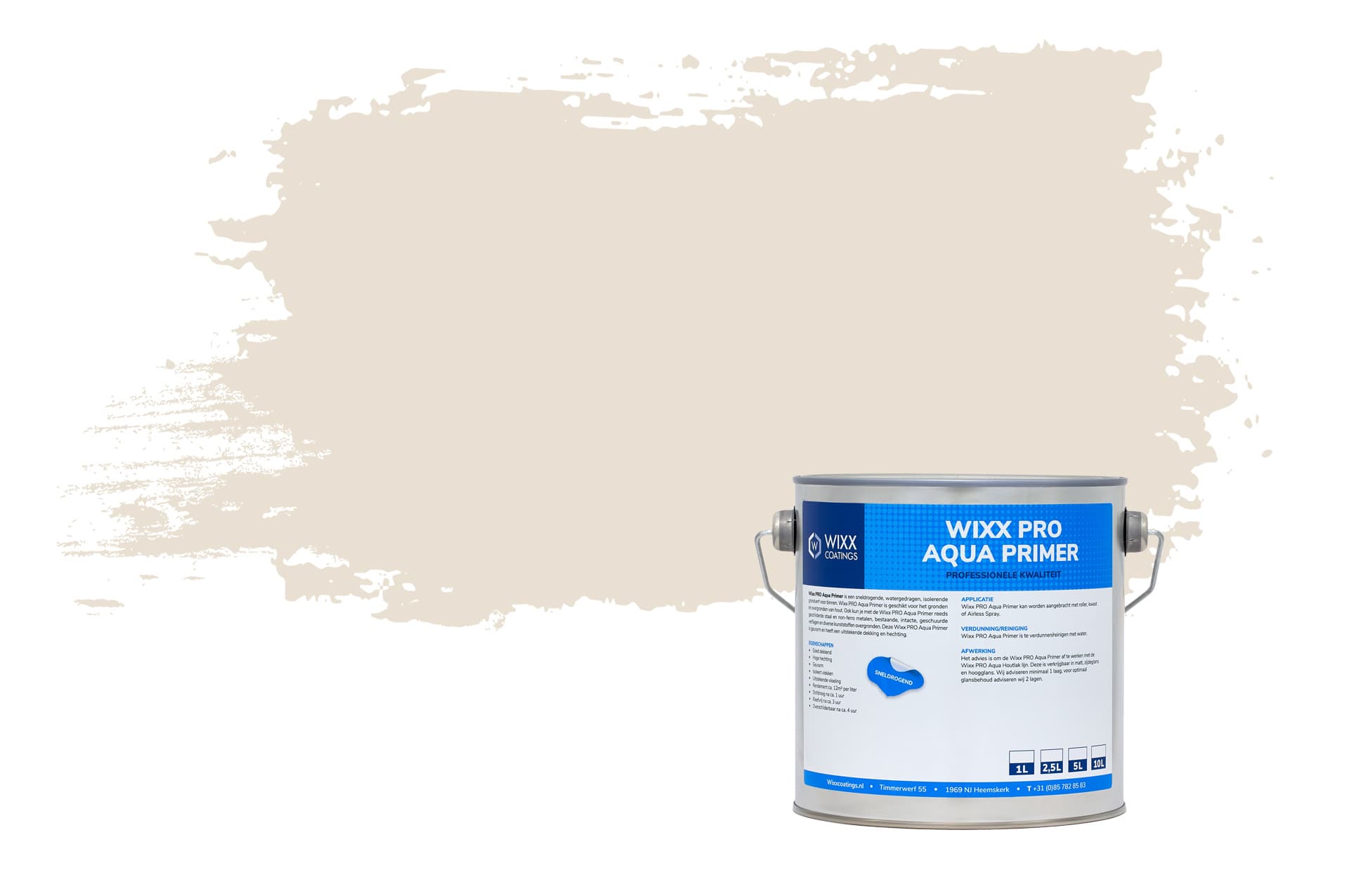 Wixx PRO Aqua Primer RAL 9001 | Crèmewit 20L