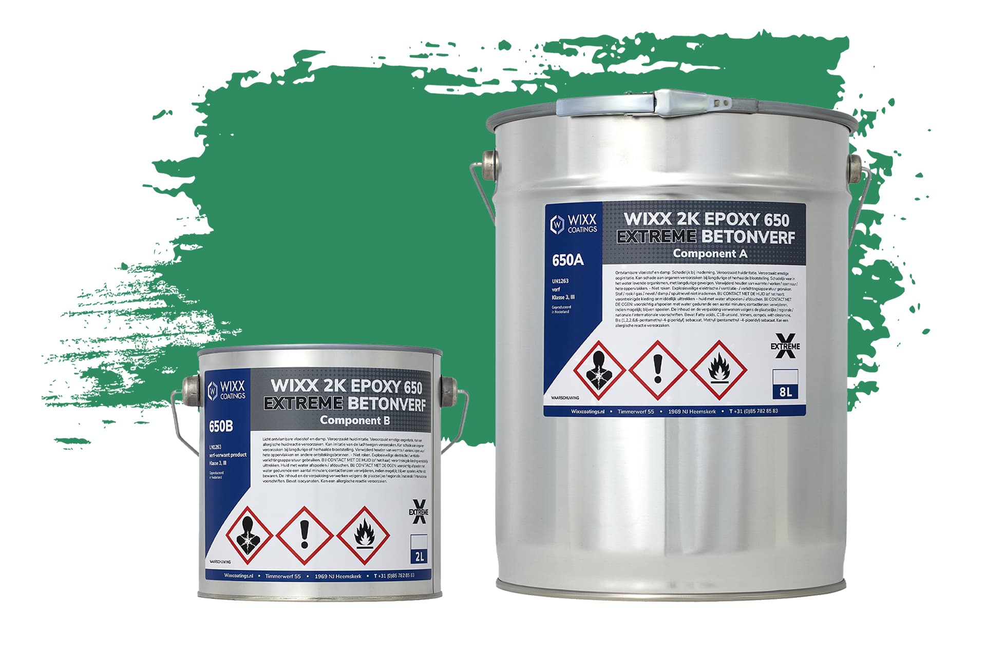 Wixx 2K Epoxy 650 Extreme Betoncoating RAL 6024 | Verkeersgroen 5L