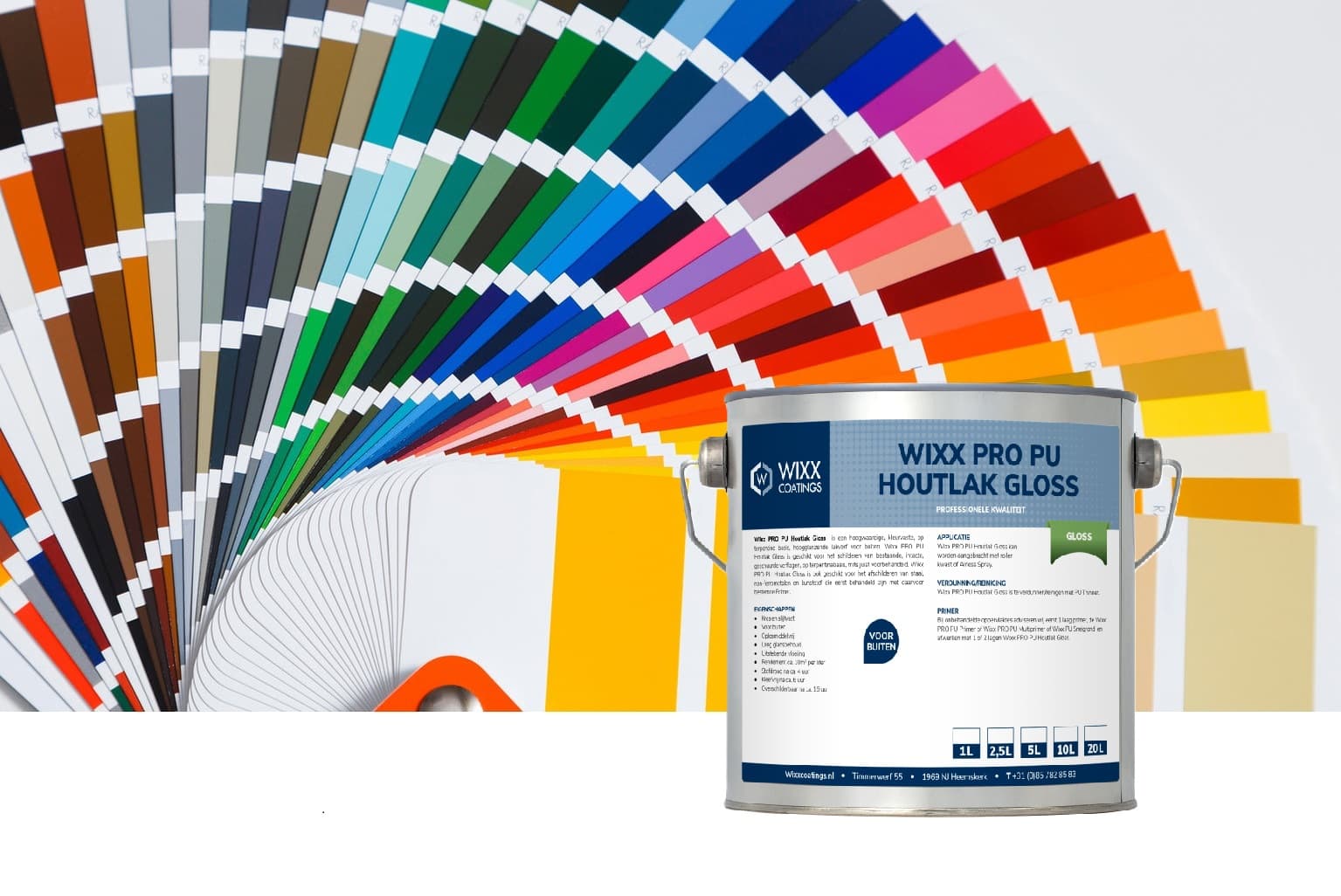 Wixx PRO PU Houtlak Gloss Mengkleur 20L