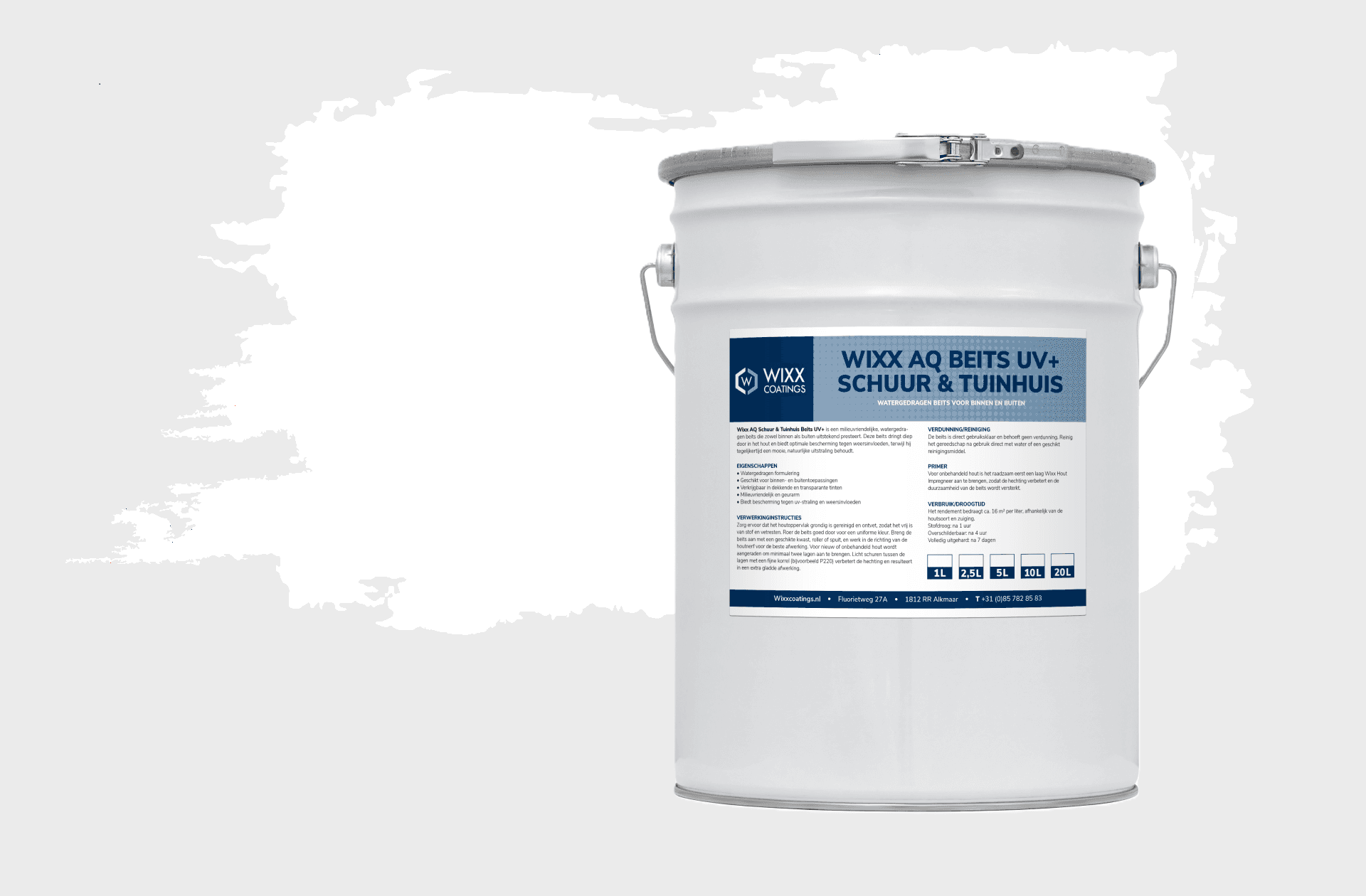 Wixx AQ Schuur en Tuinhuis Beits UV+ Wit 1L