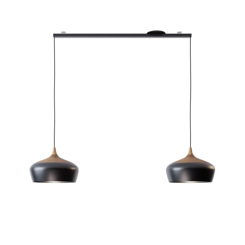 Lightswing Twin Ophangsysteem | 90cm Mat Zwart | Geschikt voor 2 Hanglampen | Max 3.5kg Per Kant