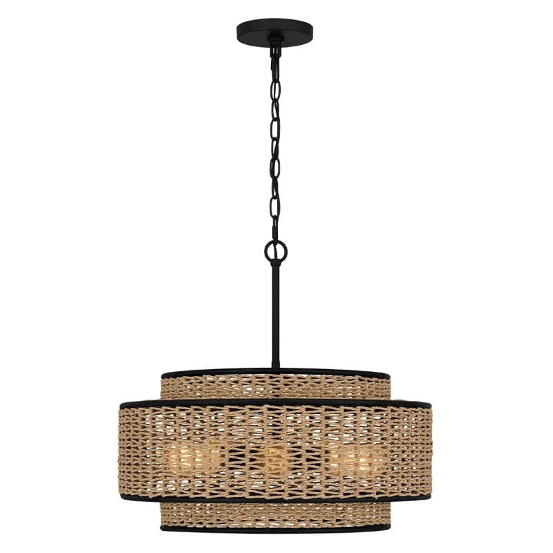 Quoizel LED Hanglamp Teton | 5X E27 Max 60W | Matte Black