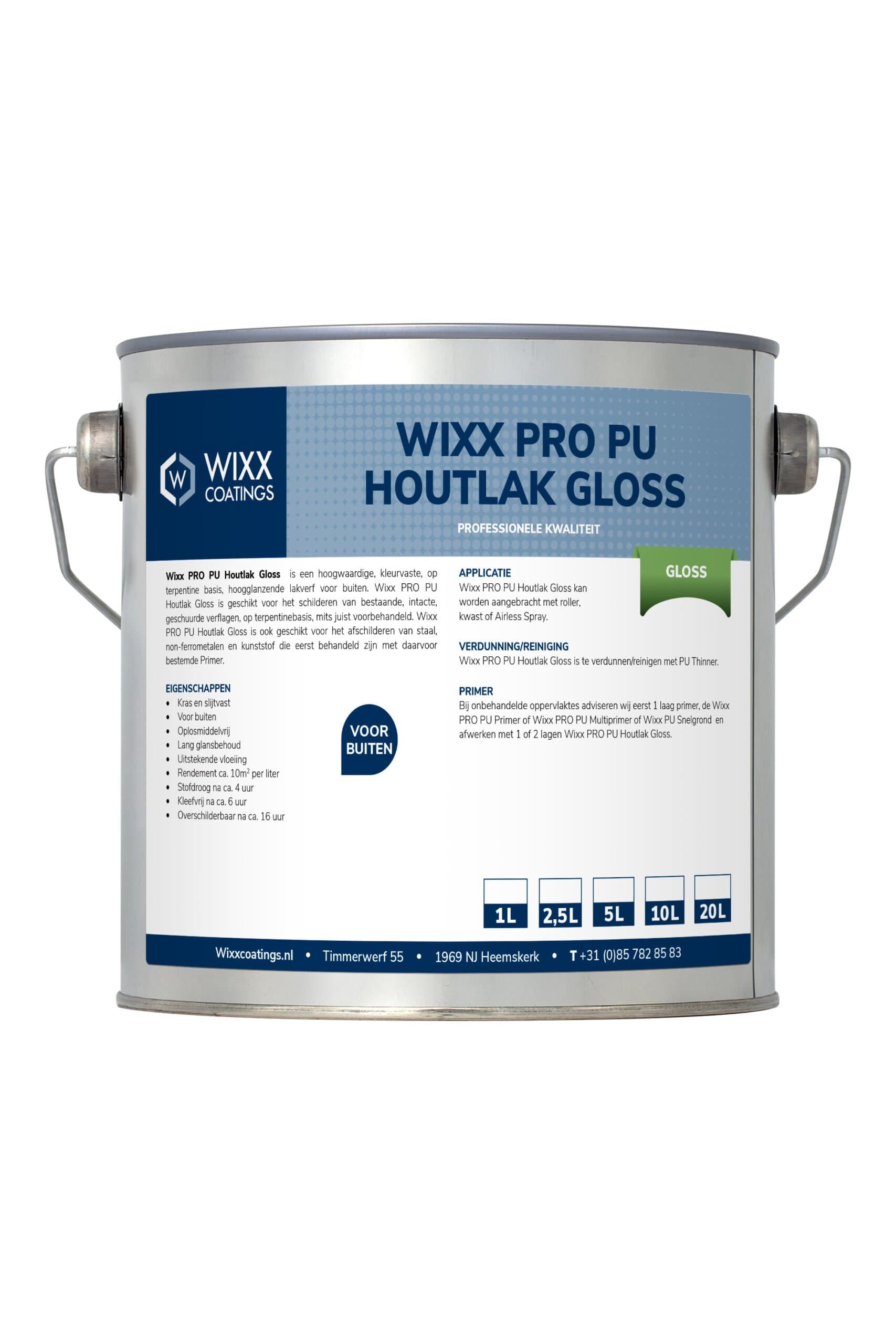 Wixx PRO PU Vernis Bois Brillant - Couleur mélangée - 20L