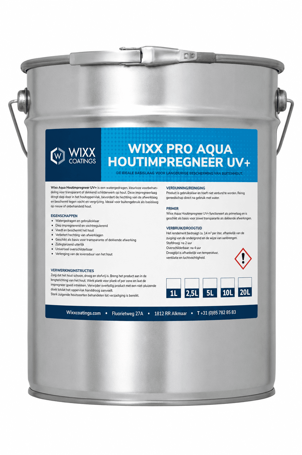 Wixx PRO Aqua Imprégnateur Bois UV+ - Satiné soyeux - 5L