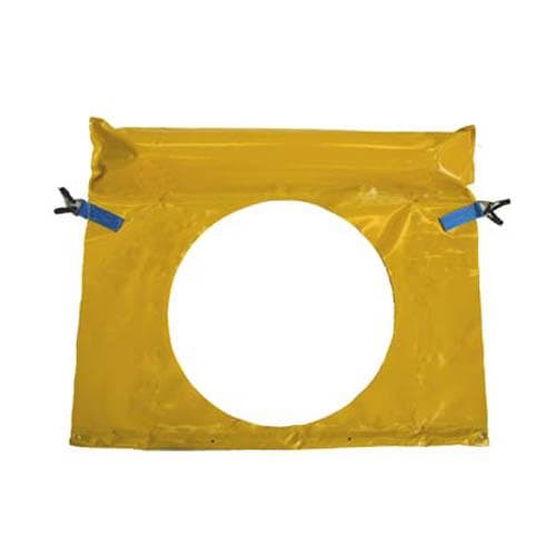 Duikscherm, foam drijver, rvs ketting, 1 gat, 140x140 cm, oranje