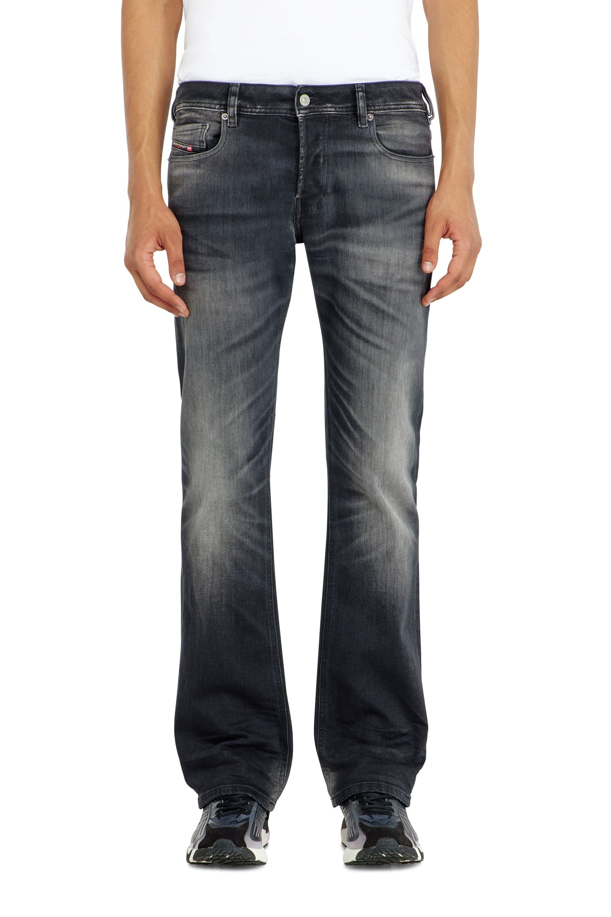 Diesel Bootcut Jeans Low Waist 2007 Zatiny, Black/Dark grey, Button fly