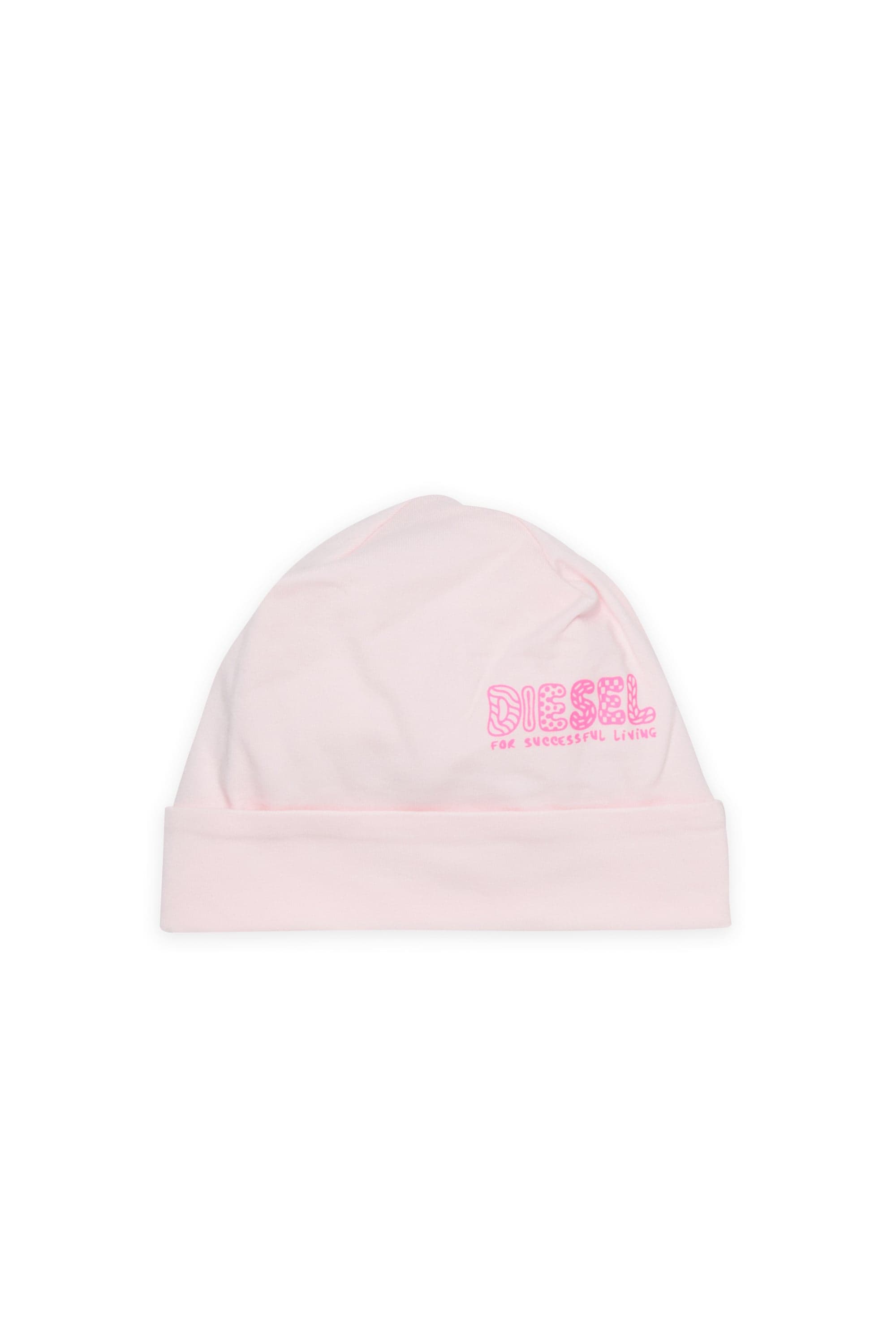 Diesel - Newborn beanie with doodle logo print - Other Accessories - Unisex - Pink