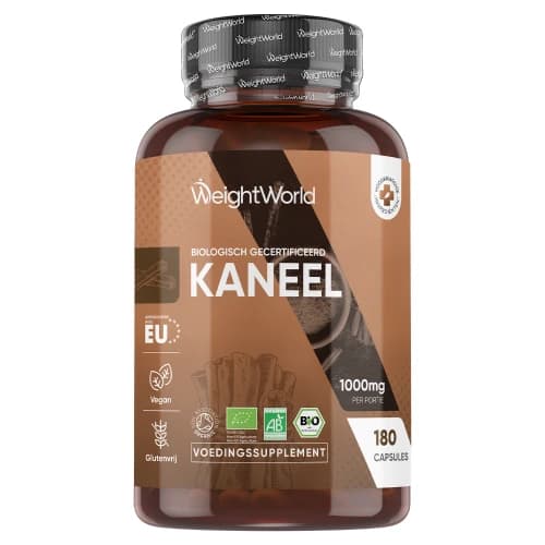 Biologische kaneel capsules - 1000mg - 180 capsules - 100% biologisch - WeightWorld