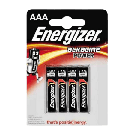 Energizer Alkaline AAA Batteries - 4 pcs