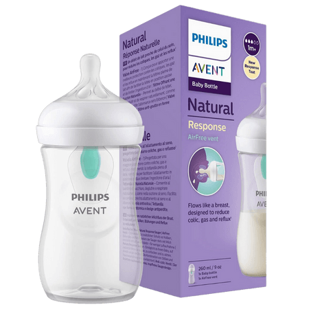 Philips Avent Natural Response 0+ Maanden Babyfles met AirFree Vent – 260 ml
