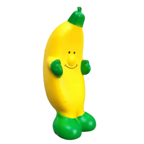 Squishy Smiling Banana Anti-Stress Squeeze Toy - 15 × 7 cm