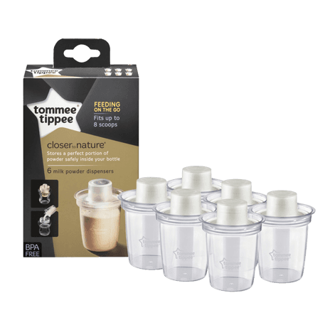 Tommee Tippee Closer To Nature Melkpoeder Dispensers – 6 stuks