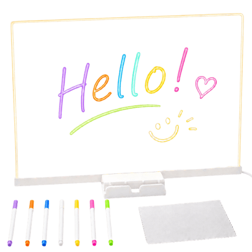 Acryl LED Schrijfbord met USB-Voeding en Stiften