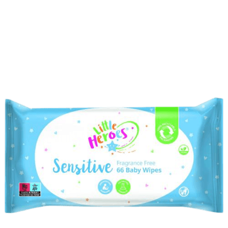 Little Heroes Sensitive Geurvrije Baby Wipes - 66 stuks