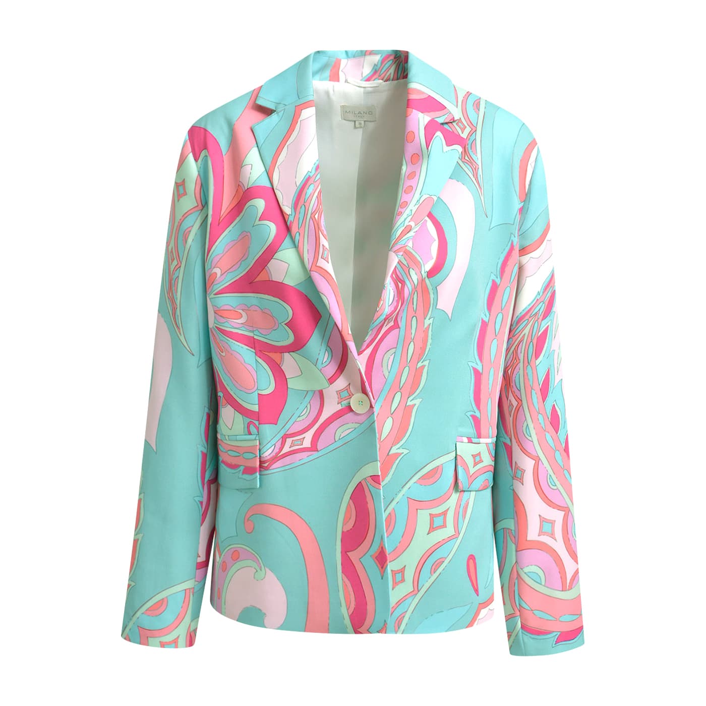 Milano Italy • turquoise blazer • 36