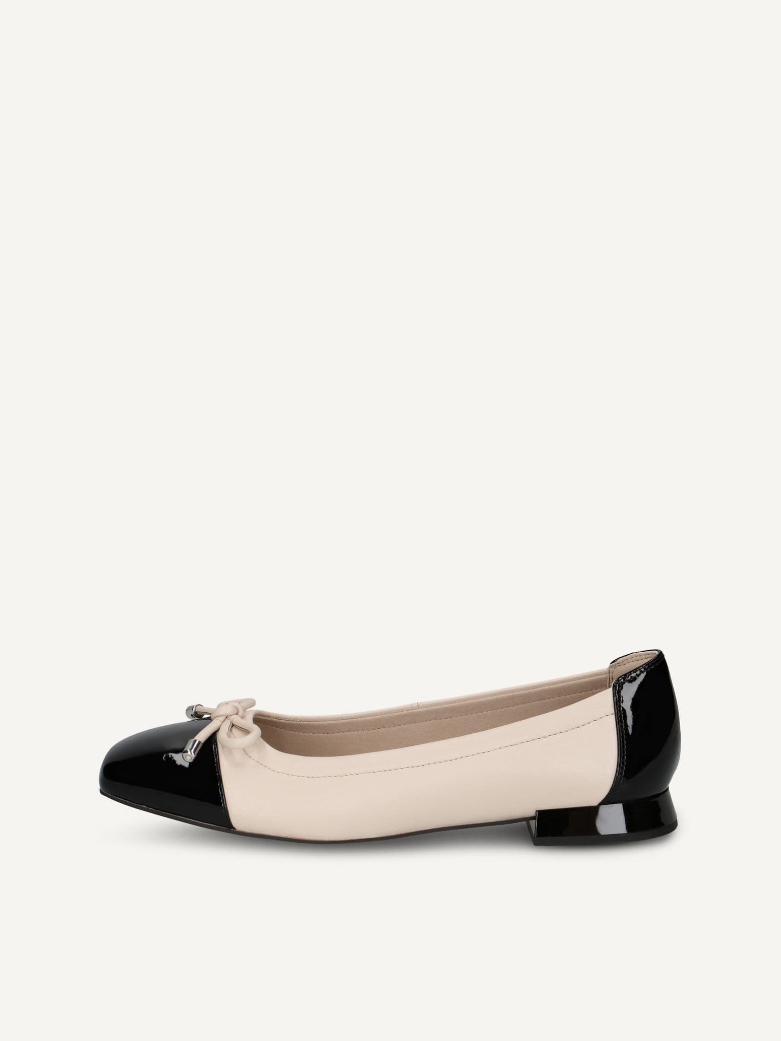 CAPRICE Ballerina, metallic, made of Leather with Trapeze heel, Size 37
