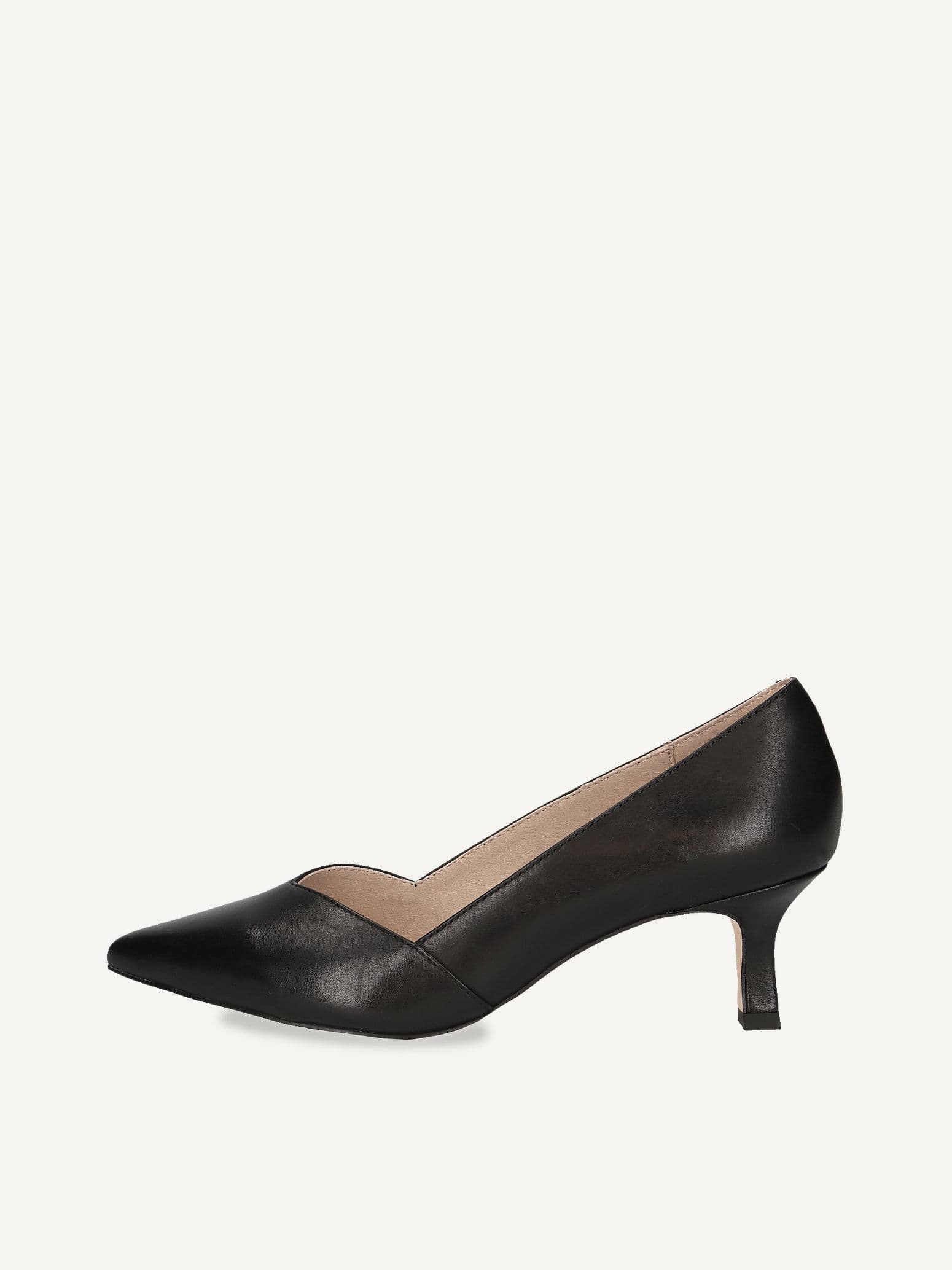 CAPRICE Pumps, black, made of Leather with Queenie, Size 37.5