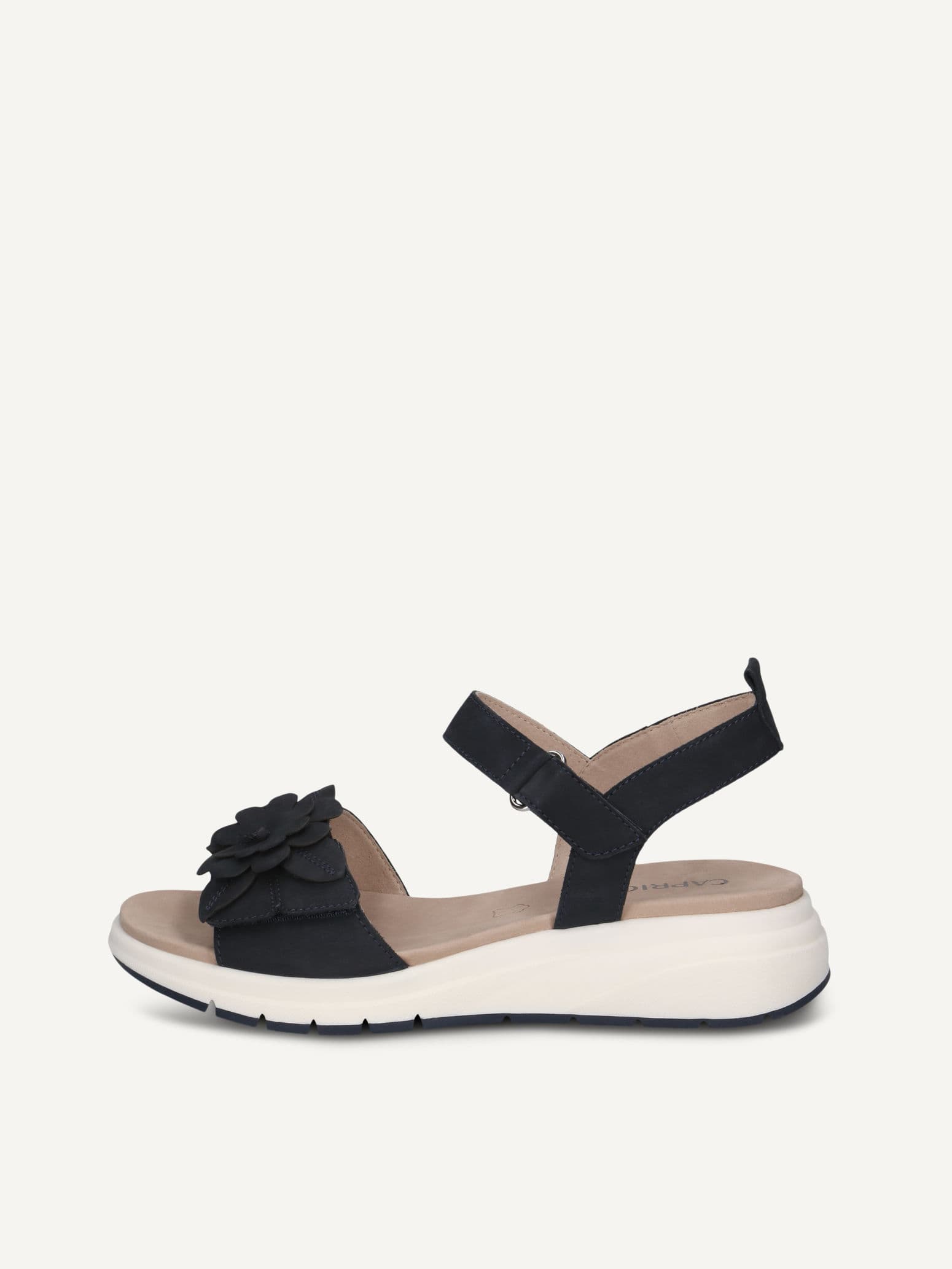 CAPRICE Sandal, blue, made of Leather without heel, Size 39