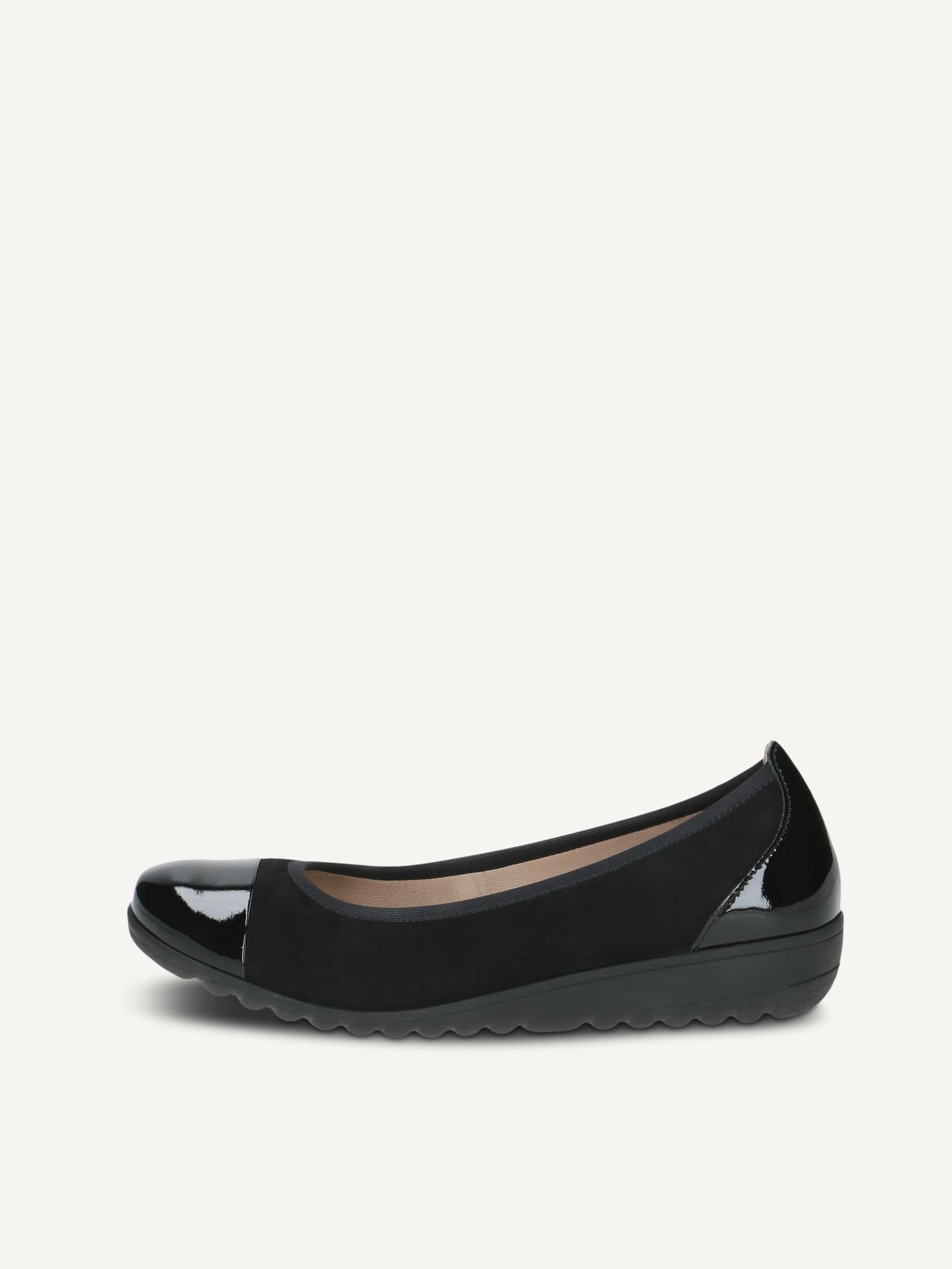 CAPRICE Ballerina, black, made of Leather, Size 38