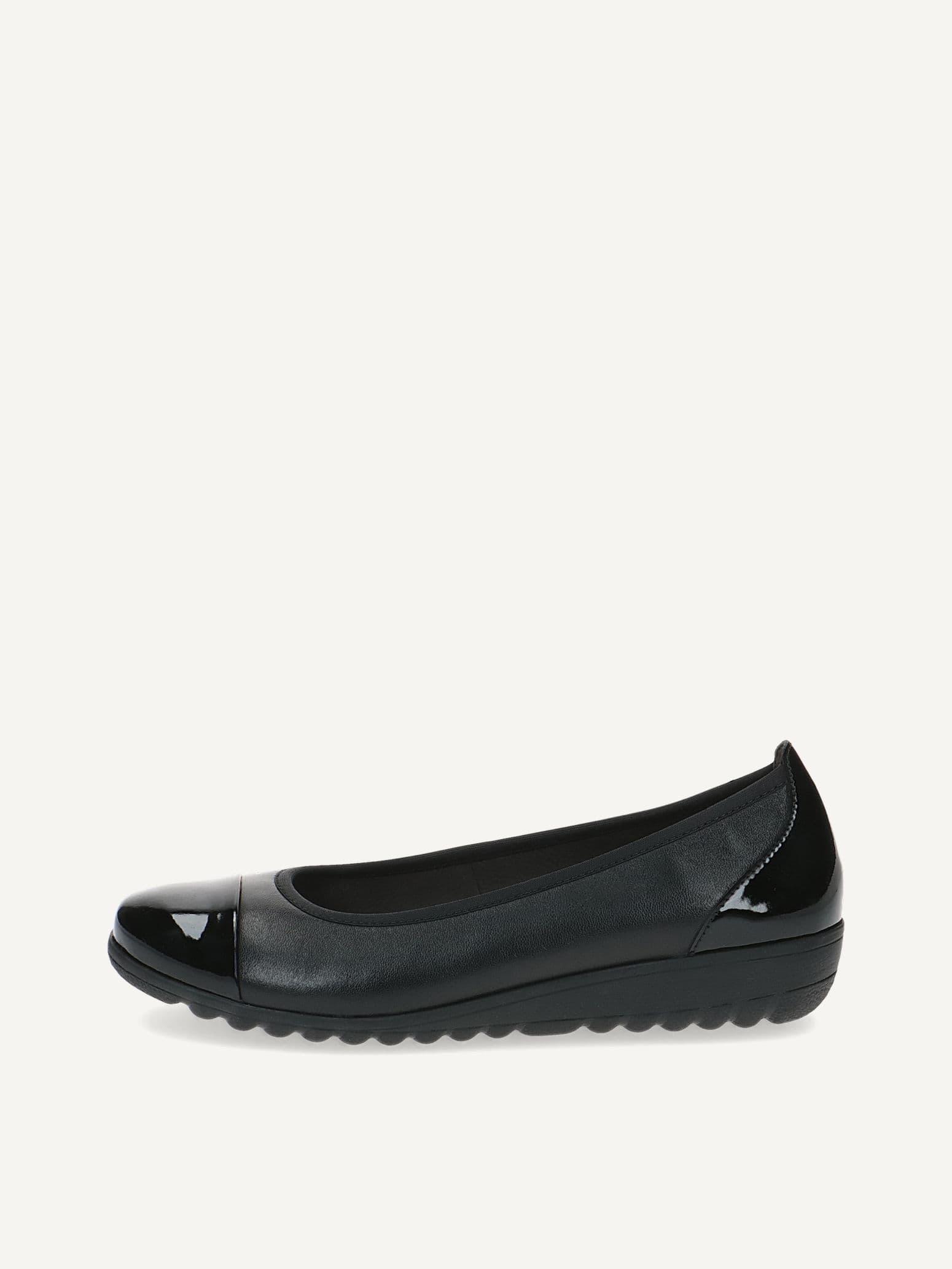CAPRICE Ballerina, black, made of Leather, Size 39