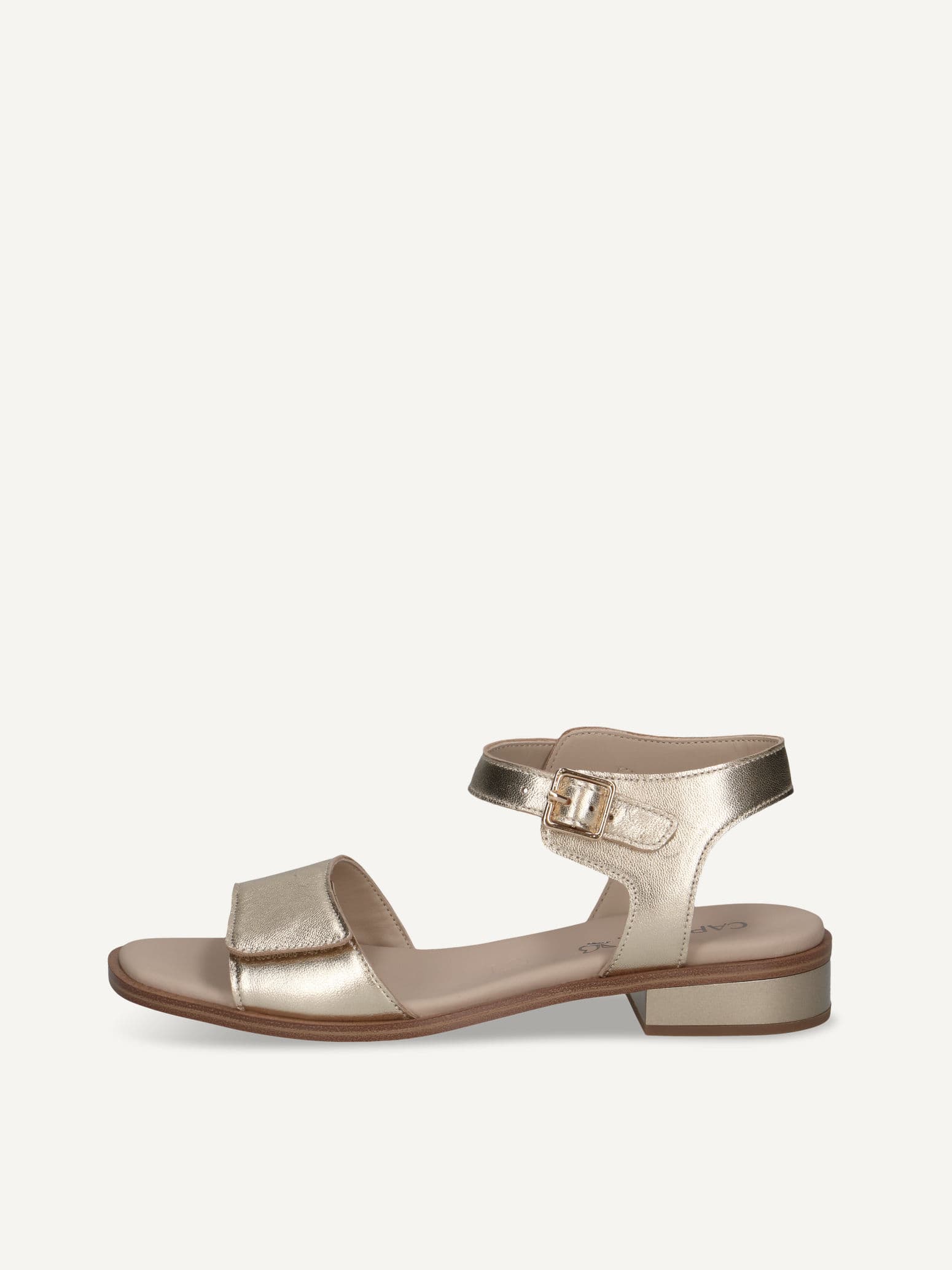 CAPRICE Heeled sandal, gold, made of Leather with Block heel, Size 41