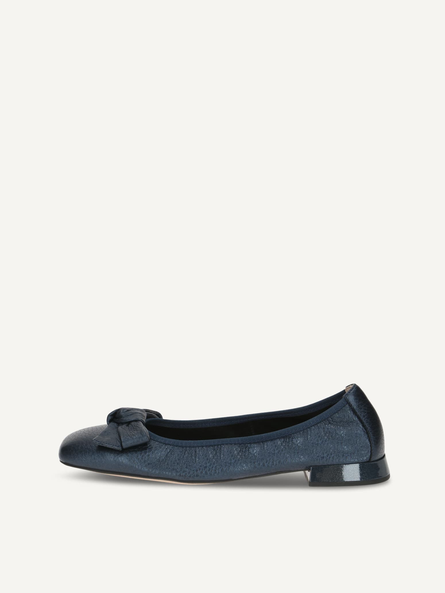 CAPRICE Ballerina, blue, made of Leather with Trapeze heel, Size 38