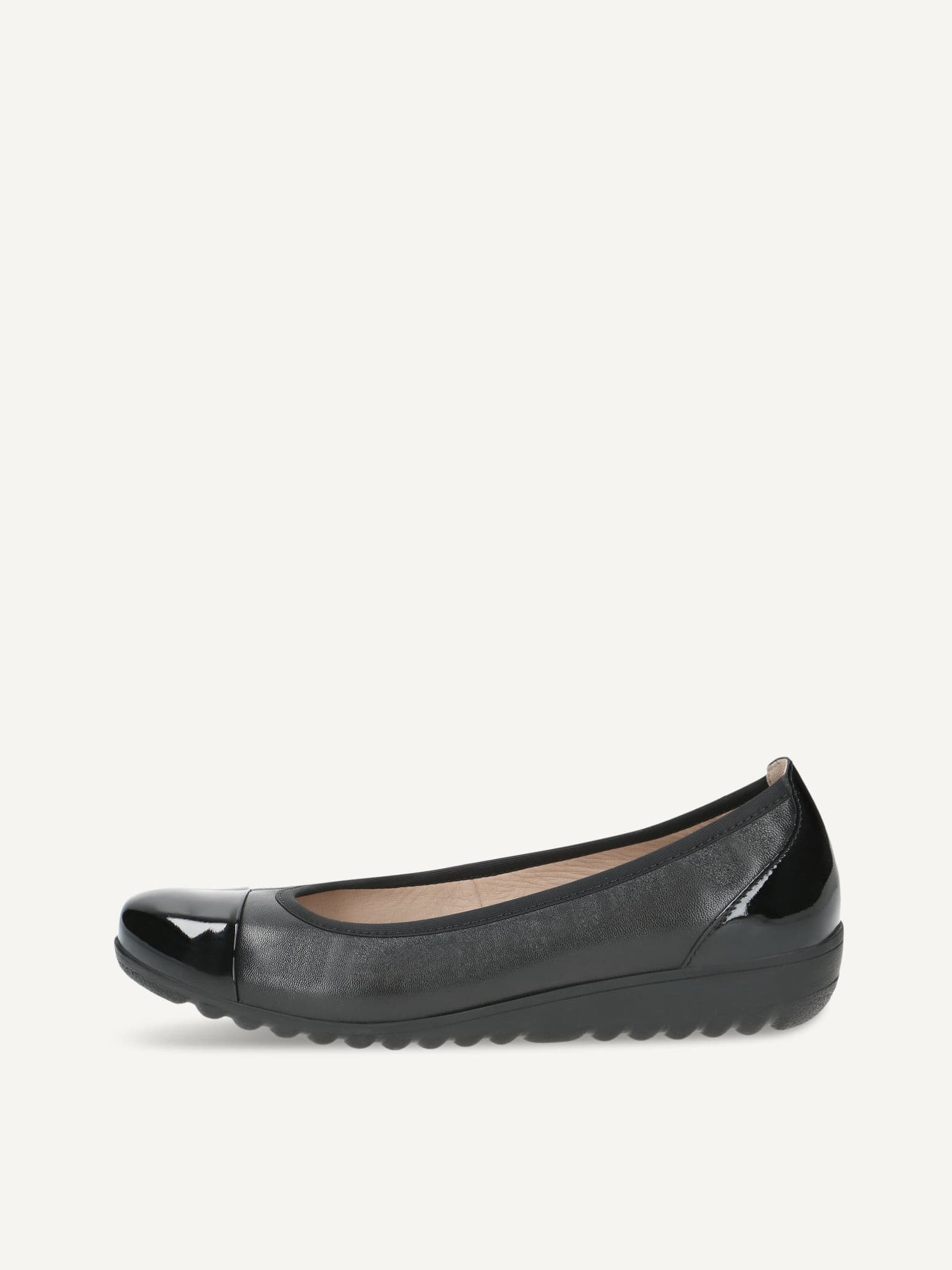 CAPRICE Ballerina, black, made of Leather, Size 42