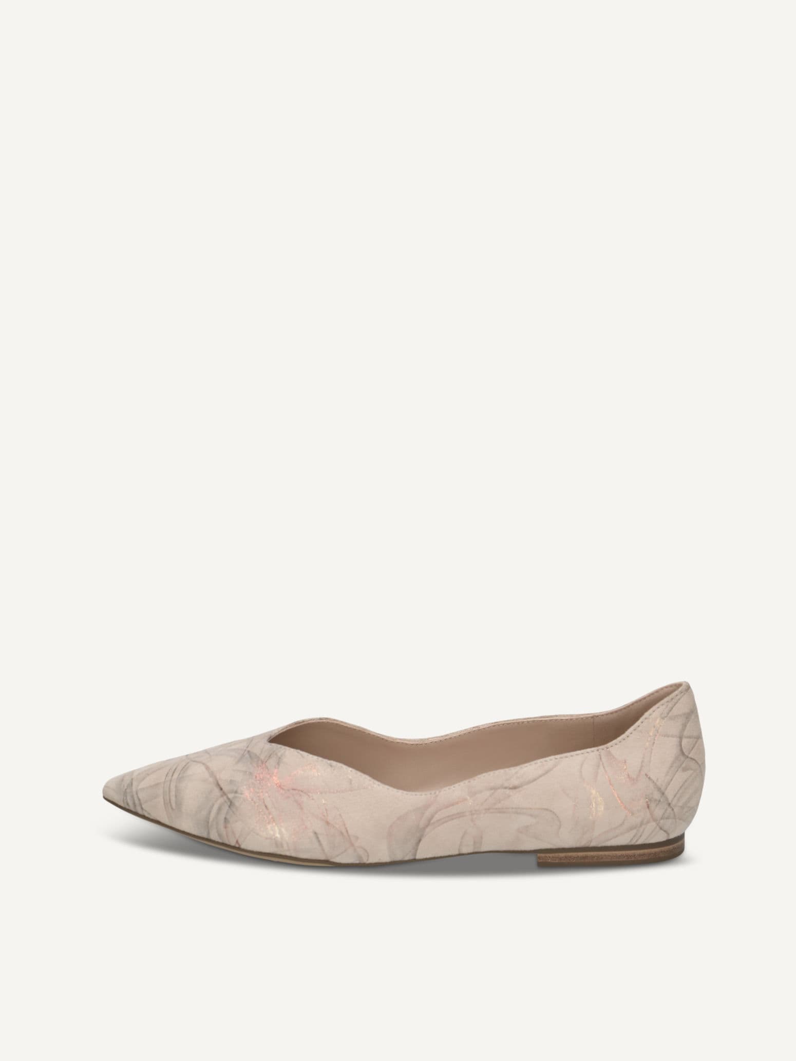CAPRICE Ballerina, white, made of Leather with Block heel, Size 36
