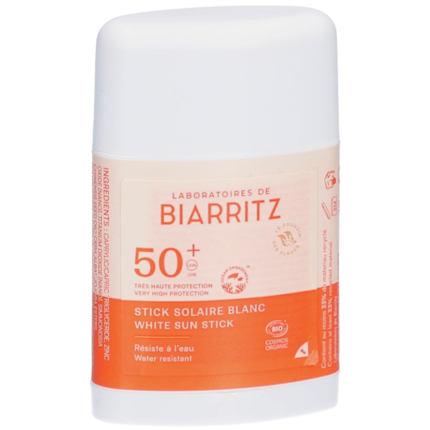 LABORATOIRES DE BIARRITZ Witte Zonnecrème Stick SPF50+ 12 Crème
