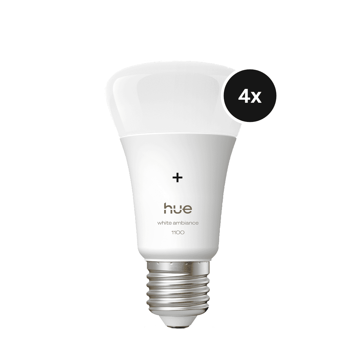 Philips Hue White and Color Ambiance - E27 - 4 Pack - Wit