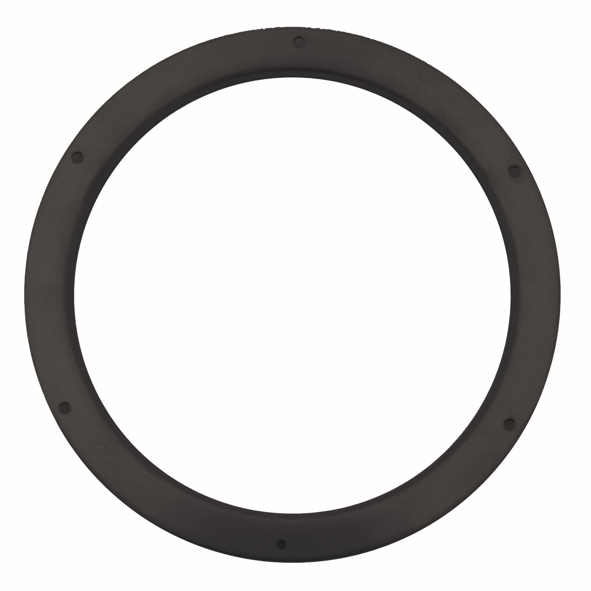 Ronde patrijspoort 290 mm met patentvijzen - zwart - totale breedte 350mm