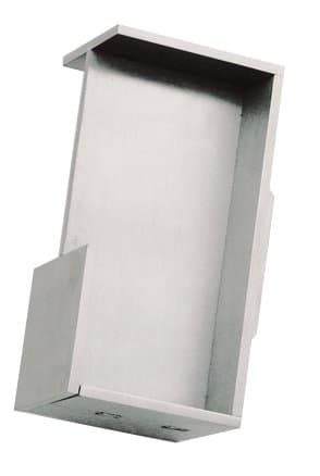 Schuifdeurkom Carre massief RVS 40 mm per stuk RVS plus