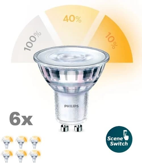 GU10 5Watt LED-lamp SceneSwitch 6 Stuks