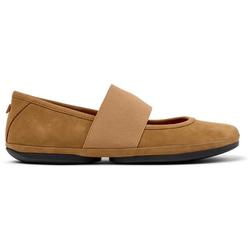 CAMPER Right Nina - Ballerines pour Femme - Marron, taille 38, Cuir velours