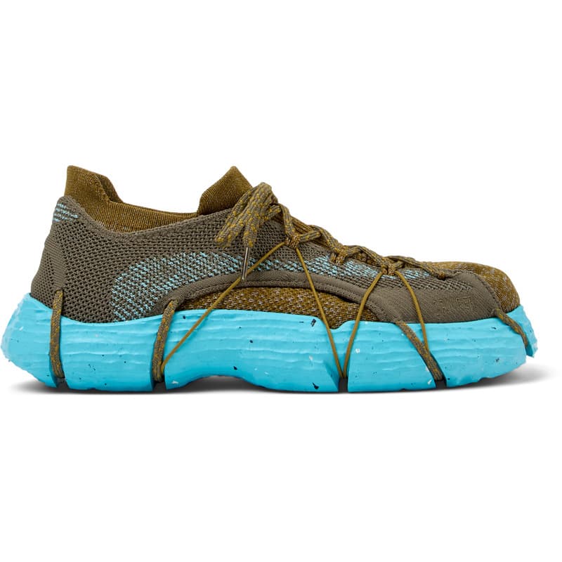 CAMPER Roku - Baskets pour Homme - Vert,Bleu,Gris, taille 44, Tissu en coton