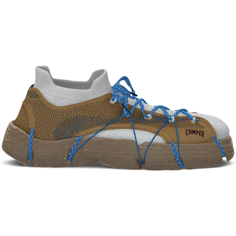 CAMPER Custom Roku - Baskets pour Homme - Noir,Gris,Blanc, taille 35, Tissu en coton