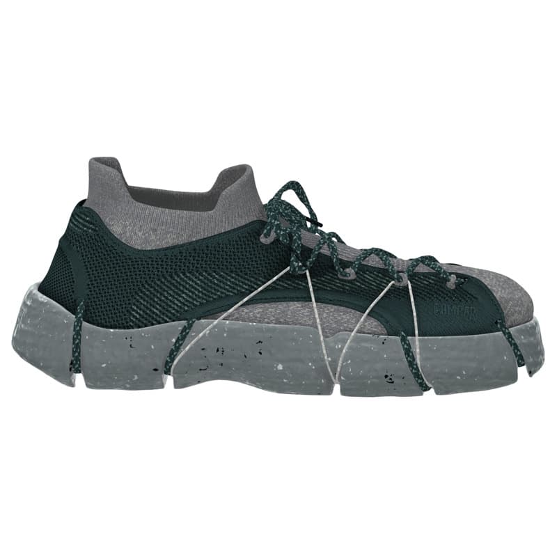 CAMPER Custom Roku - Baskets pour Homme - Noir,Gris,Blanc, taille 35, Tissu en coton