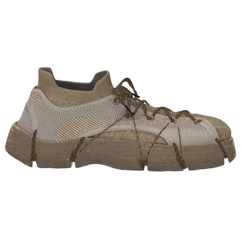 CAMPER Custom Roku - Baskets pour Homme - Noir,Gris,Blanc, taille 35, Tissu en coton