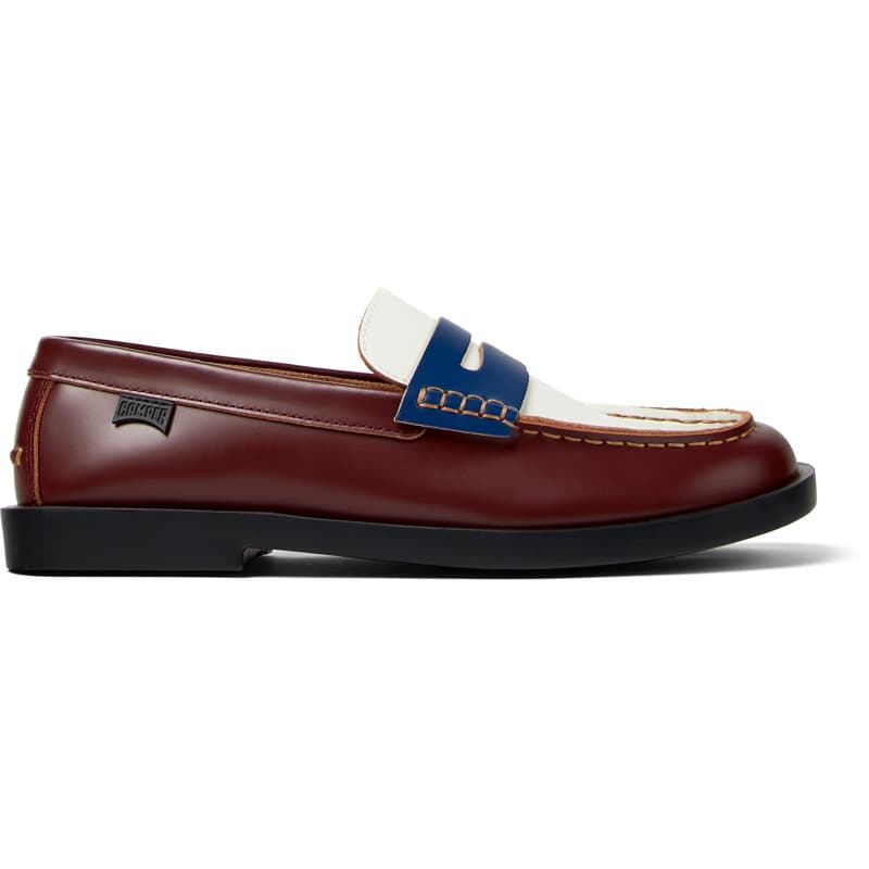 CAMPER Twins - Chaussures casual pour Homme - Bourgogne,Blanc,Bleu, taille 43, Cuir lisse