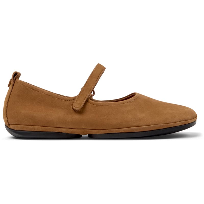 CAMPER Right Nina - Ballerines pour Femme - Marron, taille 37, Cuir velours