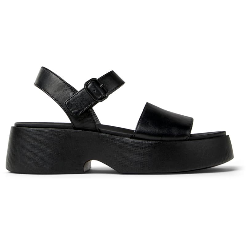 CAMPER Tasha - Sandales pour Femme - Noir, taille 38, Cuir lisse