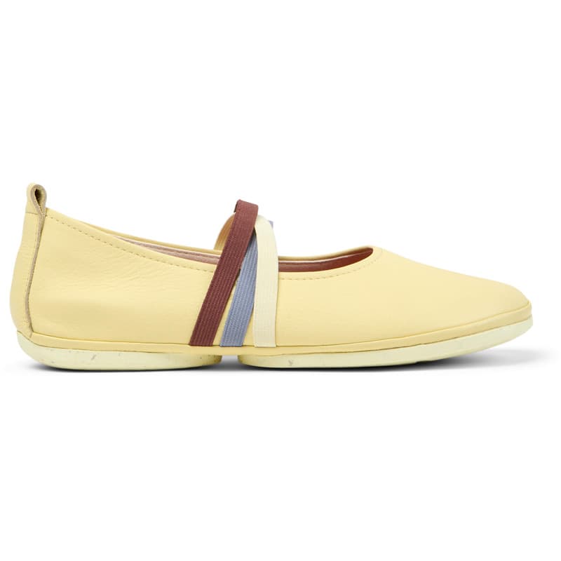 CAMPER Twins - Ballerines pour Femme - Jaune, taille 38, Cuir lisse