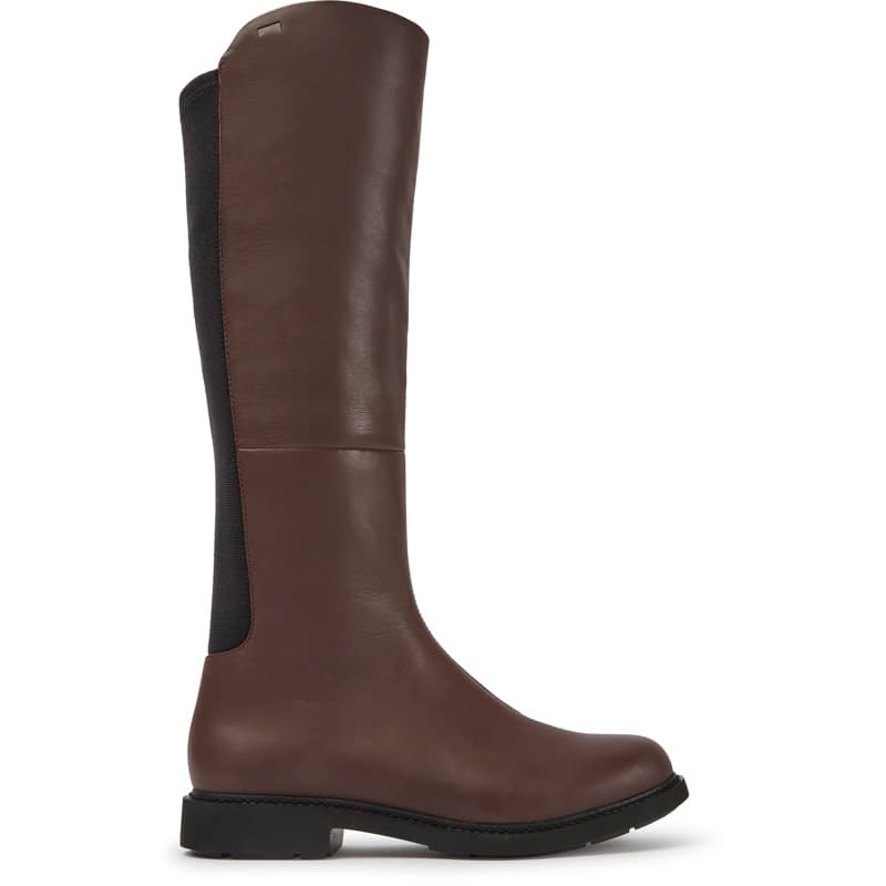 CAMPER Neuman - Bottes pour Femme - Marron, taille 37, Cuir lisse/Tissu en coton