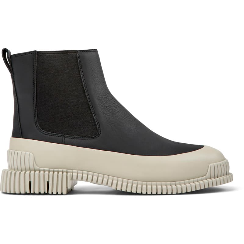 CAMPER Pix - Bottines pour Femme - Noir,Gris, taille 36, Cuir lisse